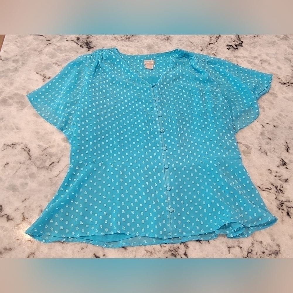 Talbots Polka Dot Blouse